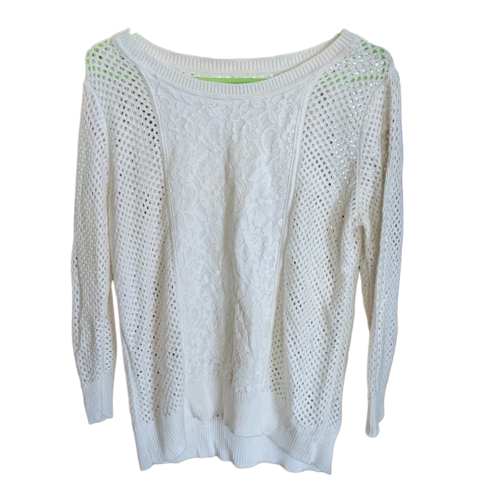Apartment 9 open weave lace top XL